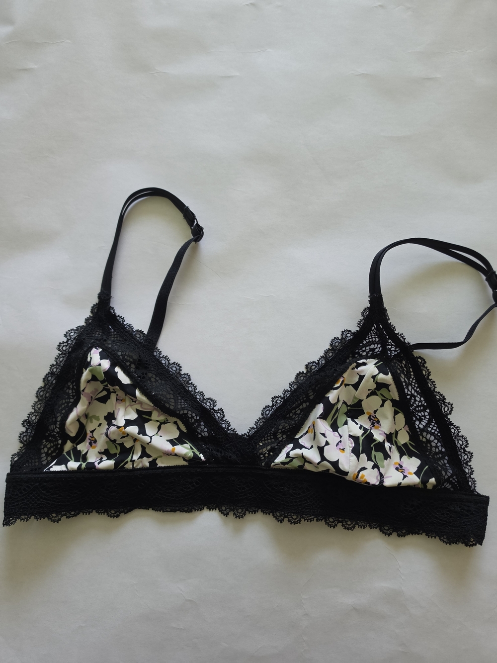 Auden Black Floral Lace Bralette